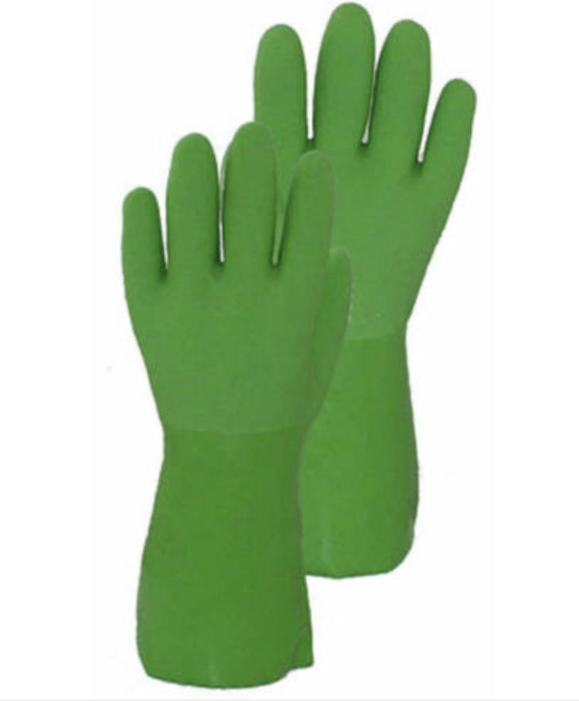 True Blues - Tough Vinyl Medium Green Gloves - GWTBGM