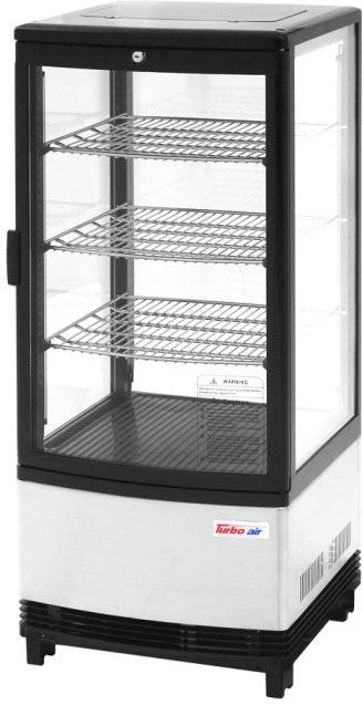 Turbo Air - 17" Diamond Show Case Glass Sided Countertop Display Refrigerator - CRT-77-1R-N (ETA 5-6 Weeks)