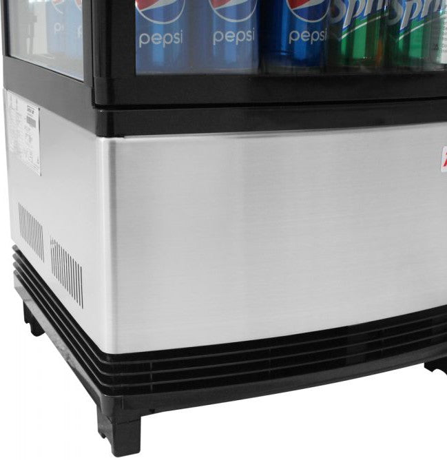 Turbo Air - 17" Diamond Show Case Glass Sided Countertop Display Refrigerator - CRT-77-1R-N (ETA 5-6 Weeks)