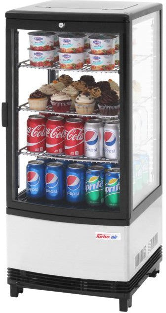 Turbo Air - 17" Diamond Show Case Glass Sided Countertop Display Refrigerator - CRT-77-1R-N (ETA 5-6 Weeks)