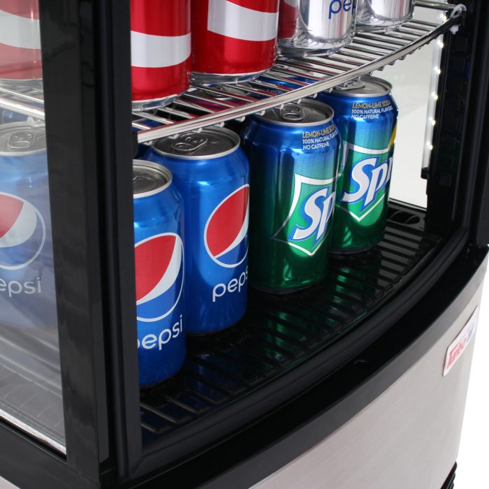 Turbo Air - 17" Diamond Show Case Glass Sided Pass-Thru Countertop Display Refrigerator - CRT-77-2R-N (ETA 5-6 Weeks)