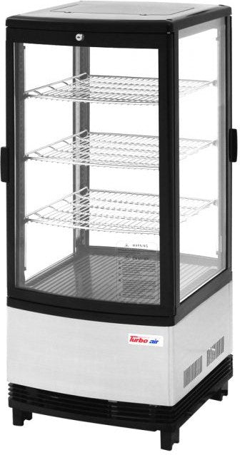 Turbo Air - 17" Diamond Show Case Glass Sided Pass-Thru Countertop Display Refrigerator - CRT-77-2R-N (ETA 5-6 Weeks)