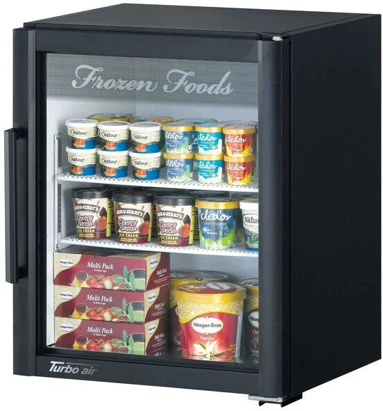 Turbo Air - 25" Super Deluxe Black Countertop Display Freezer with Swing Door - TGF-5SDB-N (ETA 5-6 Weeks)