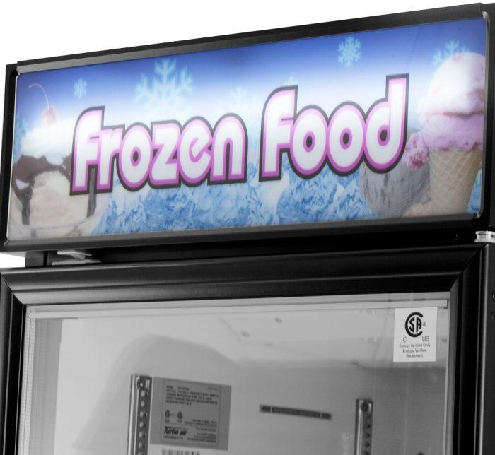 Turbo Air - 27" Black Swing Door Freezer with LED Side Panel - TGF-23F(B)-N (ETA 5-6 Weeks)