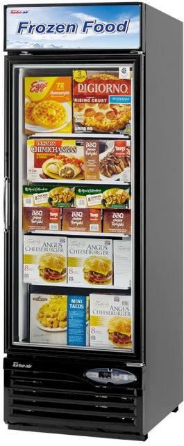 Turbo Air - 27" Black Swing Door Freezer with LED Side Panel - TGF-23F(B)-N (ETA 5-6 Weeks)
