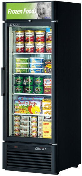 Turbo Air - 27" Black Swing Glass Merchandiser Door Freezer - TGF-23SDB-N (ETA 5-6 Weeks)