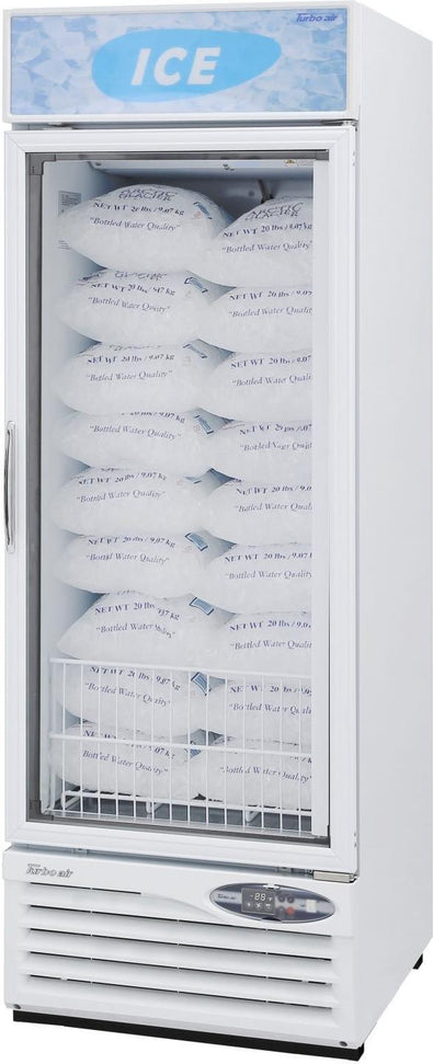 Turbo Air - 27" White One-Section Standard Glass Door Ice Merchandiser - TGIM-23W-N (ETA 5-6 Weeks)