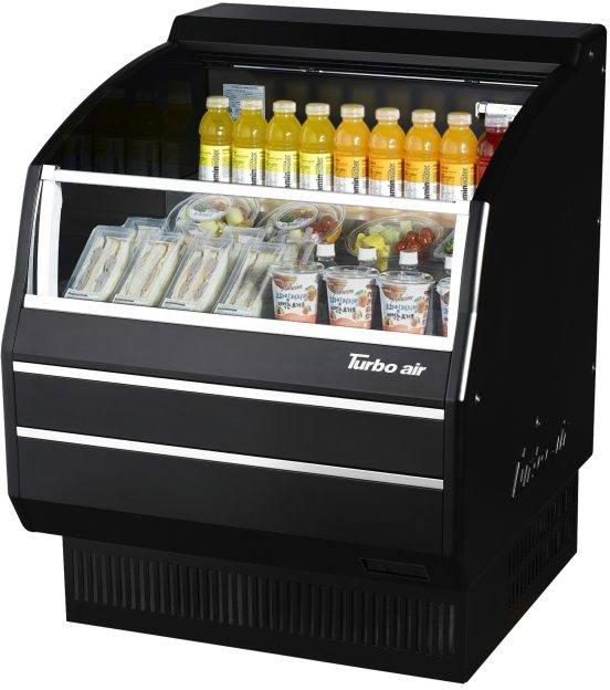 Turbo Air - 28.2" Black Slim-Profile Open Display Merchandiser - TOM-30SB-SP(-A)-N (ETA 5-6 Weeks)