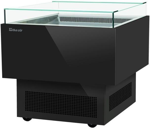 Turbo Air - 30" Black Open Display Sandwich & Cheese Merchandiser with Single Pane Tempered Glass - TOS-30PN-B (ETA 5-6 Weeks)