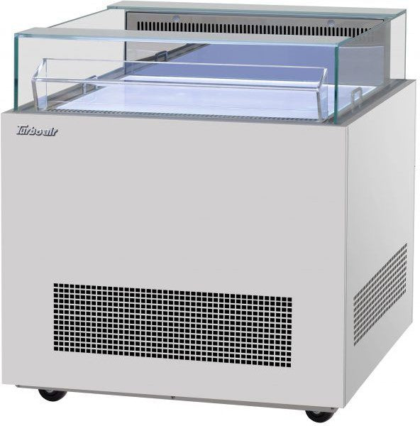 Turbo Air - 30" Silver Sandwich & Cheese Open Display Merchandiser with Horizontal Air Curtain - TOS-30NN-S (ETA 5-6 Weeks)