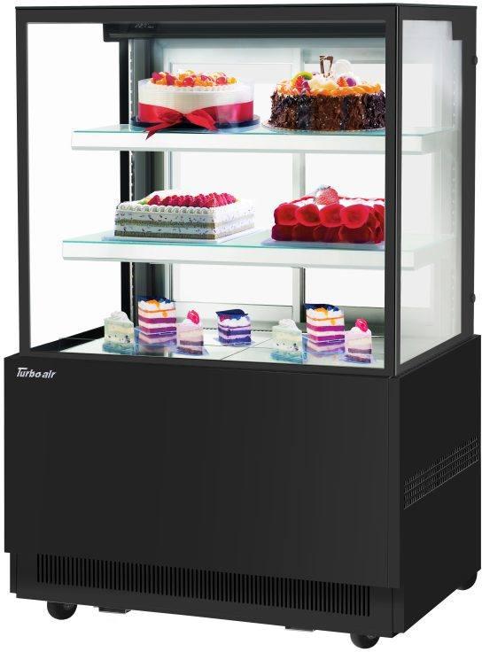 Turbo Air - 35.4" Black Straight Glass Refrigerated Bakery Display Case - TBP36-54NN-B (ETA 5-6 Weeks)