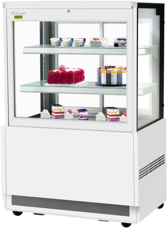 Turbo Air - 35.4" White Square Glass Two Tiers Refrigerated Bakery Display Case - TBP36-54FN-W (ETA 5-6 Weeks)