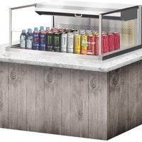 Turbo Air - 35.6" Silver Low Profile Drop-In Horizontal Open Display Case - TOM-36L-UF-S-1SI-N (ETA 5-6 Weeks)