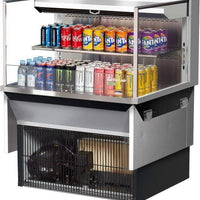 Turbo Air - 35.6" Silver Low Profile Drop-In Horizontal Open Display Case - TOM-36L-UF-S-2SI-N (ETA 5-6 Weeks)