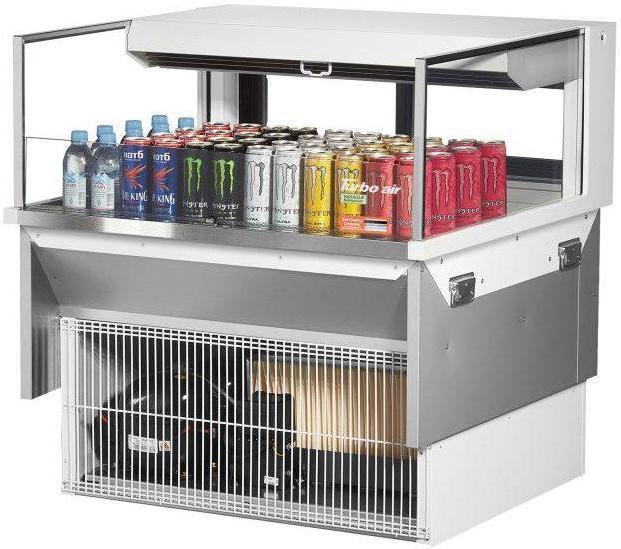 Turbo Air - 35.6" White Low Profile Drop-In Horizontal Open Display Case - TOM-36L-UFD-W-1SI-N (ETA 5-6 Weeks)