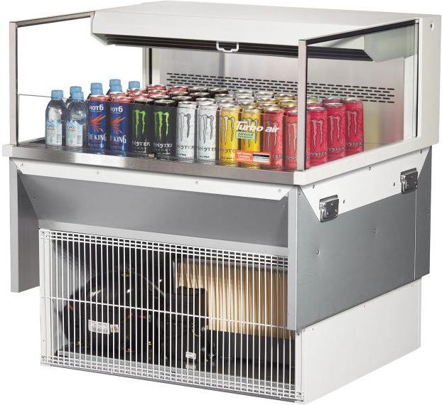Turbo Air - 35.6" White Low Profile Drop-In Horizontal Open Display Case With no Shelves - TOM-36L-UF-W-1SI-N (ETA 5-6 Weeks)
