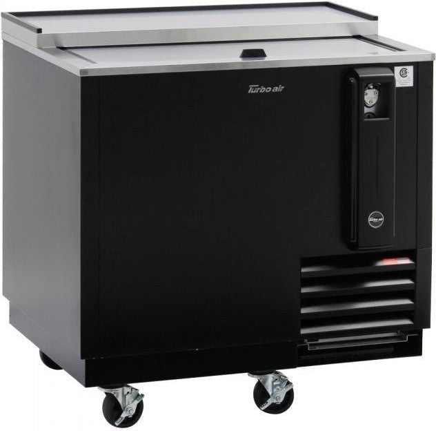 Turbo Air - 36" Black Bottle Cooler with 1 Lid - TBC-36SB-N6 (ETA 5-6 Weeks)