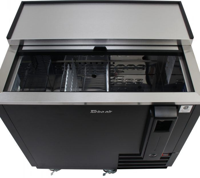 Turbo Air - 36" Black Bottle Cooler with 1 Lid - TBC-36SB-N6 (ETA 5-6 Weeks)