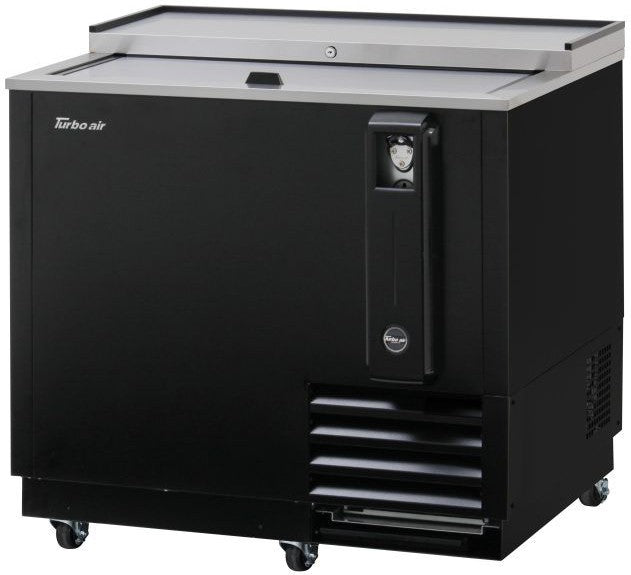 Turbo Air - 36" Black Bottle Cooler with 1 Lid - TBC-36SB-N6 (ETA 5-6 Weeks)