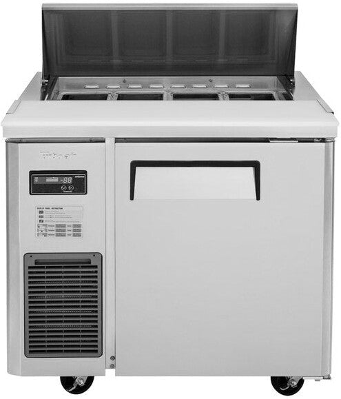 Turbo Air - 36" Side Mount Compressor Refrigerated Sandwich Prep Table with 1 Door - JST-36-N (ETA 5-6 Weeks)