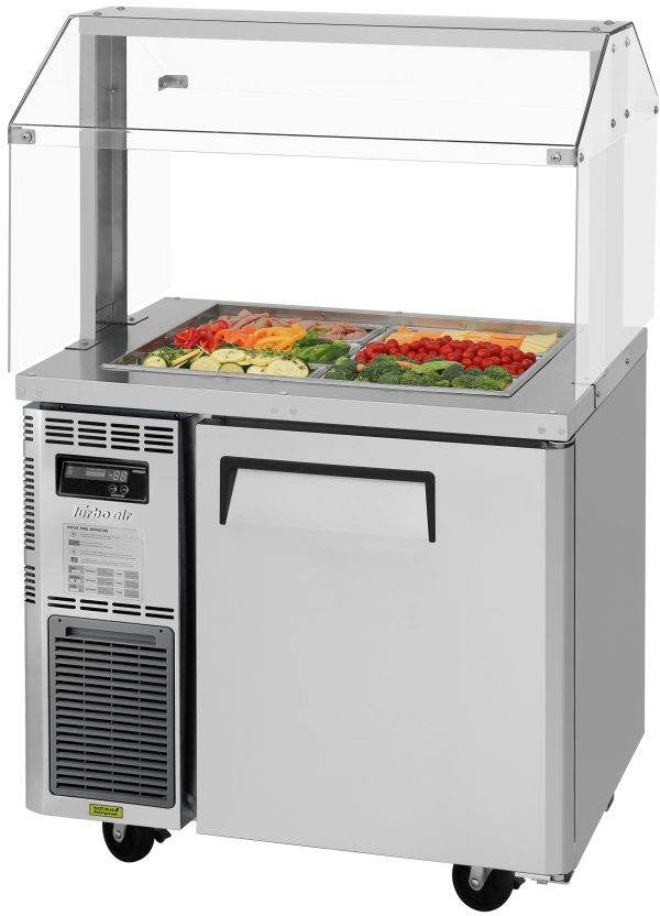 Turbo Air - 36" Stainless Steel Refrigerated Buffet Display Table With One Solid Door - JBT-36-N (ETA 5-6 Weeks)