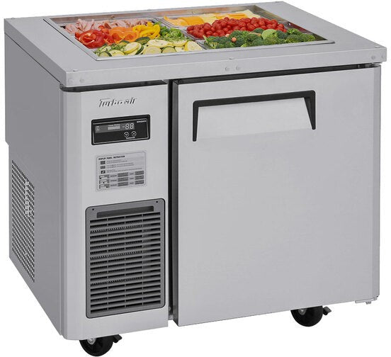 Turbo Air - 36" Stainless Steel Refrigerated Buffet Display Table With One Solid Door - JBT-36-N (ETA 5-6 Weeks)