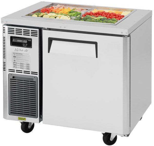 Turbo Air - 36" Stainless Steel Refrigerated Buffet Display Table With One Solid Door - JBT-36-N (ETA 5-6 Weeks)