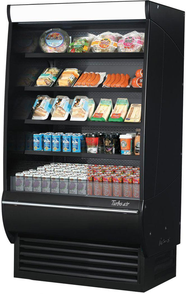 Turbo Air - 36" Vertical Extra Deep Open Display Merchandiser with 4 Shelves - TOM-36DXB-SP(-A)-N (ETA 5-6 Weeks)