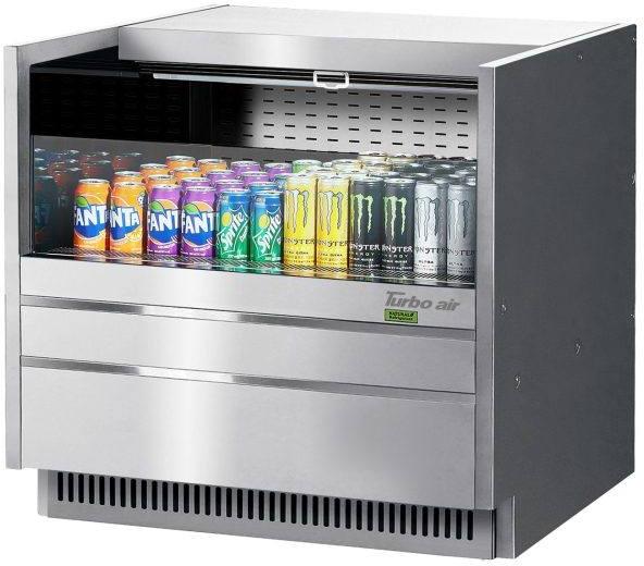 Turbo Air - 36.25" Low Profile Drop-In Horizontal Open Display Case with Solid Side Panels - TOM-36UC-S-N (ETA 5-6 Weeks)