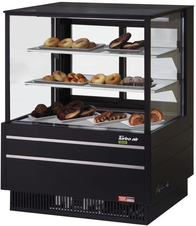 Turbo Air - 36.5" Black Refrigerated Straight Front Bakery Display Case - TCGB-36UF-DR-B (ETA 5-6 Weeks)
