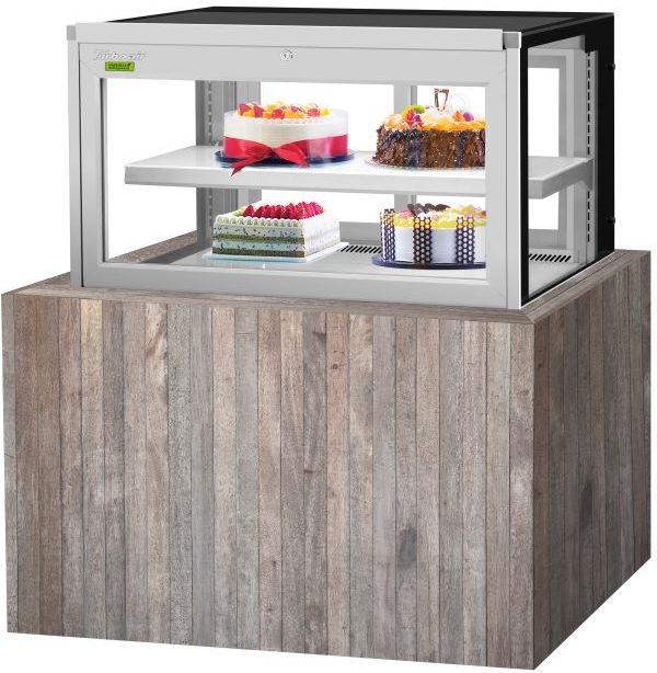 Turbo Air - 38.2" Silver Square Glass Two Tiers Drop-In Refrigerated Bakery Display Case - TBP36-46FDN (ETA 5-6 Weeks)