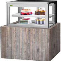 Turbo Air - 38.2" Silver Square Glass Two Tiers Drop-In Refrigerated Bakery Display Case - TBP36-46FDN (ETA 5-6 Weeks)
