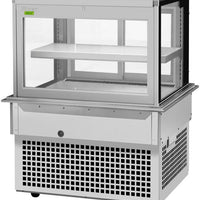 Turbo Air - 38.2" Silver Square Glass Two Tiers Drop-In Refrigerated Bakery Display Case - TBP36-46FDN (ETA 5-6 Weeks)