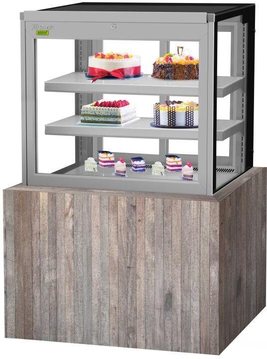 Turbo Air - 38.2" Silver Square Glass Two Tiers Drop-In Refrigerated Bakery Display Case - TBP36-54FDN (ETA 5-6 Weeks)