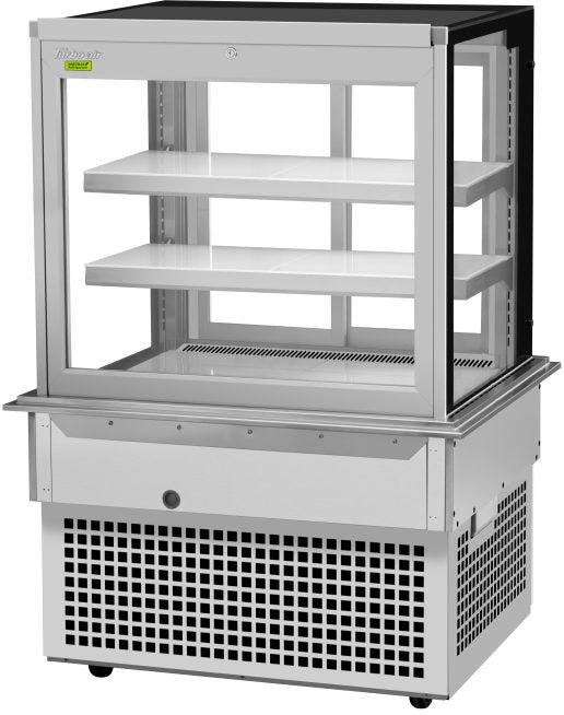 Turbo Air - 38.2" Silver Square Glass Two Tiers Drop-In Refrigerated Bakery Display Case - TBP36-54FDN (ETA 5-6 Weeks)