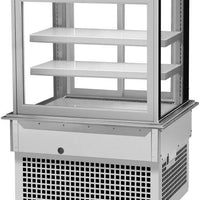 Turbo Air - 38.2" Silver Square Glass Two Tiers Drop-In Refrigerated Bakery Display Case - TBP36-54FDN (ETA 5-6 Weeks)