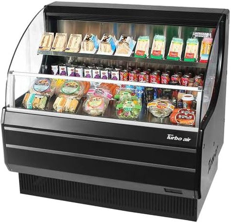 Turbo Air - 39" Black Low Profile Horizontal Air Curtain Display Case - TOM-40LB-N (ETA 5-6 Weeks)