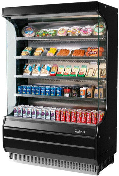Turbo Air - 39" Full Size Black Refrigerated Air Curtain Merchandiser - TOM-40B-N (ETA 5-6 Weeks)