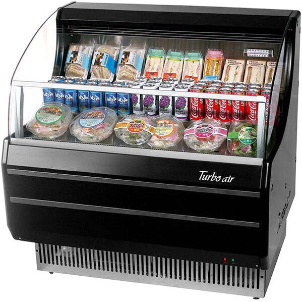 Turbo Air - 39" Slim Line Black Horizontal Air Curtain Display Case - TOM-40SB-N (ETA 5-6 Weeks)