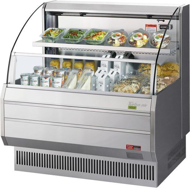 Turbo Air - 39" Stainless Steel Low Profile Horizontal Refrigerated Open Curtain Merchandiser - TOM-40LS-N (ETA 5-6 Weeks)