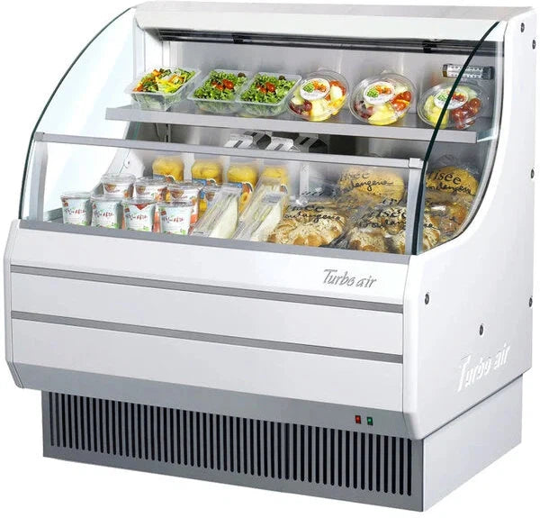 Turbo Air - 39" White Low Profile Horizontal Refrigerated Open Curtain Merchandiser - TOM-40LW-N (ETA 5-6 Weeks)