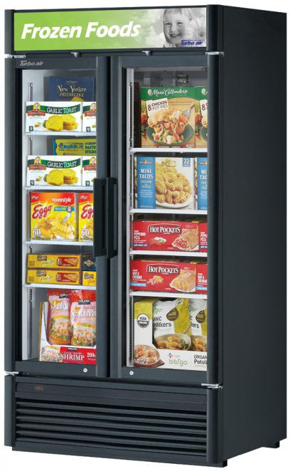Turbo Air - 40" Black 2 Swing Glass Merchandiser Door Freezer - TGF-35SDB-N (ETA 5-6 Weeks)