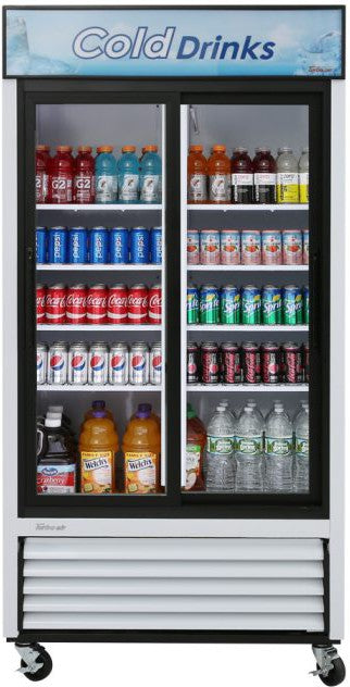 Turbo Air - 41.3" White Refrigerated with 2 Sliding Glass Door Merchandiser - TGM-35R-N (ETA 5-6 Weeks)