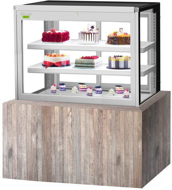 Turbo Air - 47" Square Glass Three Tier Drop-In Refrigerated Bakery Display Case - TBP48-54FDN (ETA 5-6 Weeks)