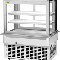 Turbo Air - 47" Square Glass Three Tier Drop-In Refrigerated Bakery Display Case - TBP48-54FDN (ETA 5-6 Weeks)