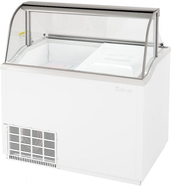 Turbo Air - 47" White Low Curved Glass Ice Cream Dipping Cabinet - TIDC-47W-N (ETA 5-6 Weeks)