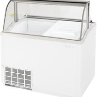 Turbo Air - 47" White Low Curved Glass Ice Cream Dipping Cabinet - TIDC-47W-N (ETA 5-6 Weeks)