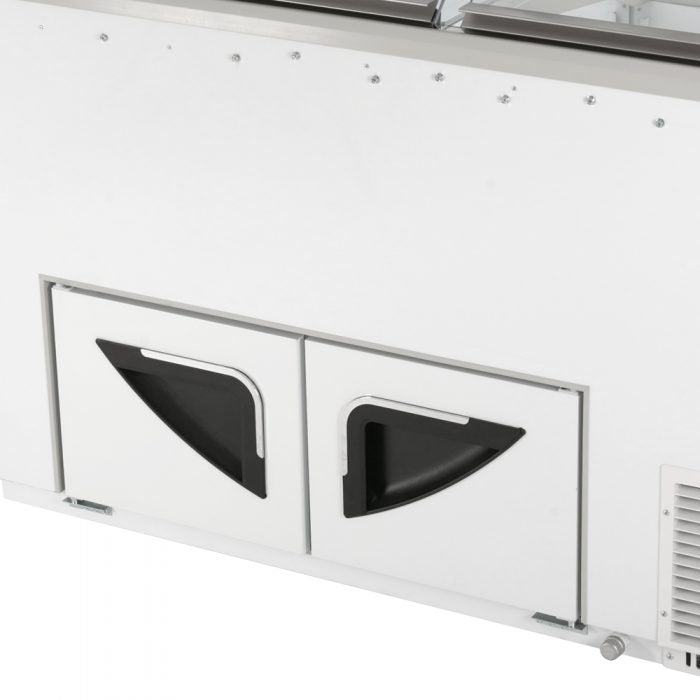 Turbo Air - 47" White Low Curved Glass Ice Cream Dipping Cabinet - TIDC-47W-N (ETA 5-6 Weeks)