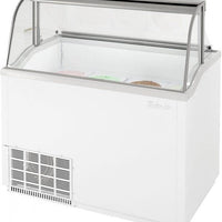 Turbo Air - 47" White Low Curved Glass Ice Cream Dipping Cabinet - TIDC-47W-N (ETA 5-6 Weeks)