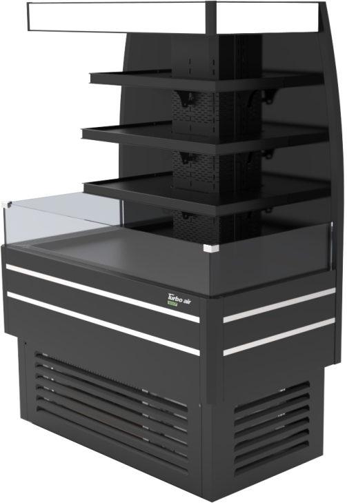 Turbo Air - 47.2" Black Island Display Self-Serve Refrigerated Merchandiser with 3 Tiers - TIOM-48CB-N (ETA 5-6 Weeks)